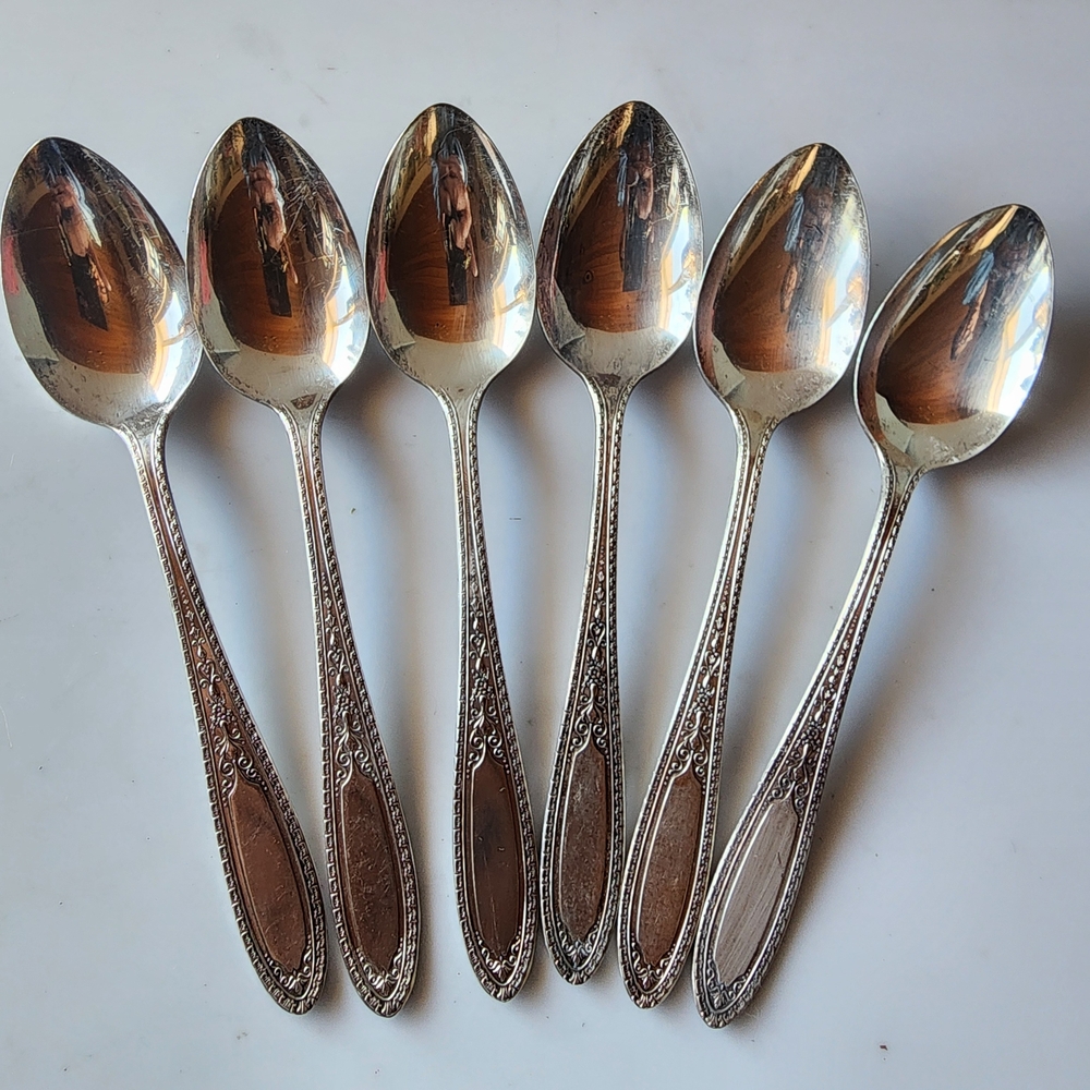 VTG. 6 pieces of Carlton Silverplate Tablespoons Set.